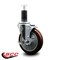Service Caster 5'' Maroon Poly Swivel 1-1/4'' Expanding Stem Caster with Brake SCC-EX20S514-PPUB-MRN-TLB-114 - alternate 4